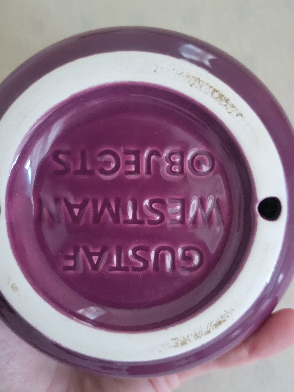 Purple Ceramic Espresso Mug and Saucer - Picture 3 of 4